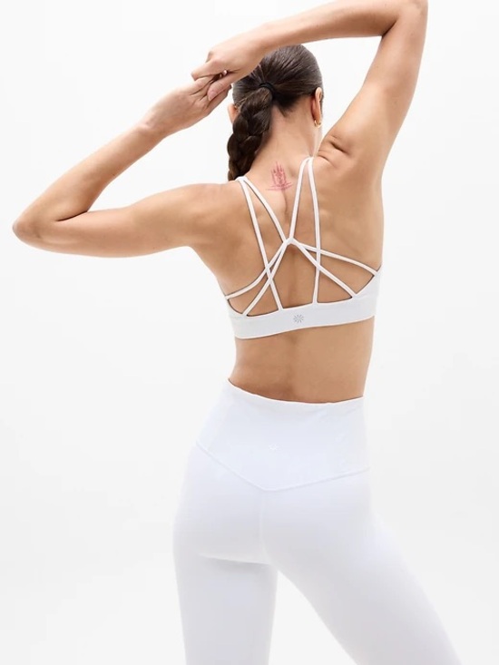 Athleta Tops - Athleta Solace Sports Bra A-C Cup, M, White
